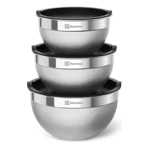 Conjunto com 3 Tigelas Inox