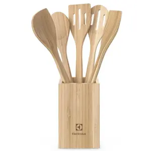 Conjunto de Utensílios de Bambu de 06 Peças