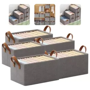 Kit 5 Cestos Caixa Organizadora